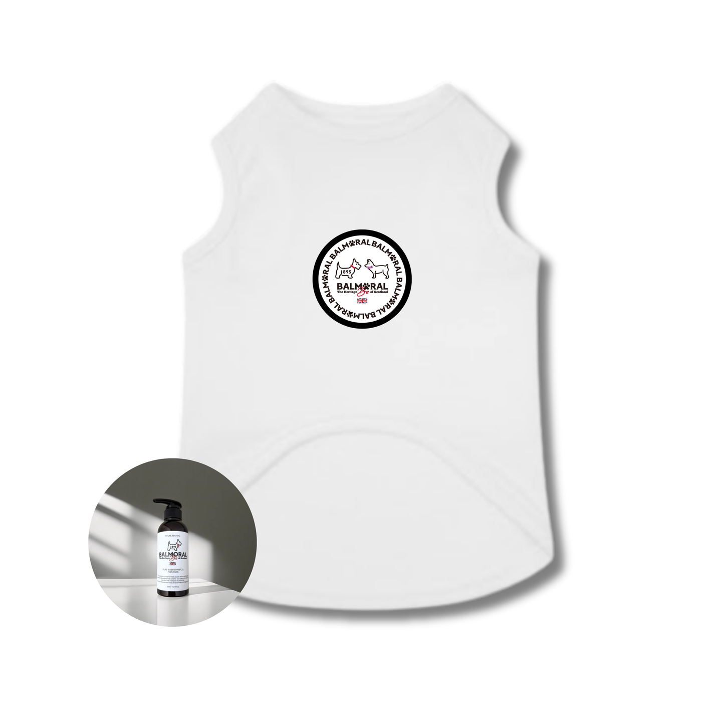 男色ディーノとハク×BMドッグウェア / タンクトップ（S〜3XL）+PURE WASH SHAMPOOセット